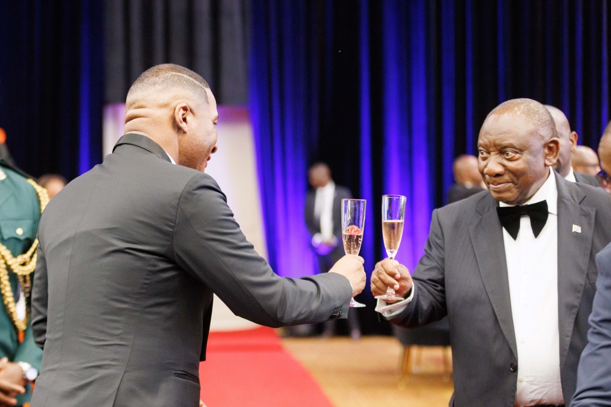 President Advocate Duma Boko and His Excellency Matamela Cyril Ramaphosa