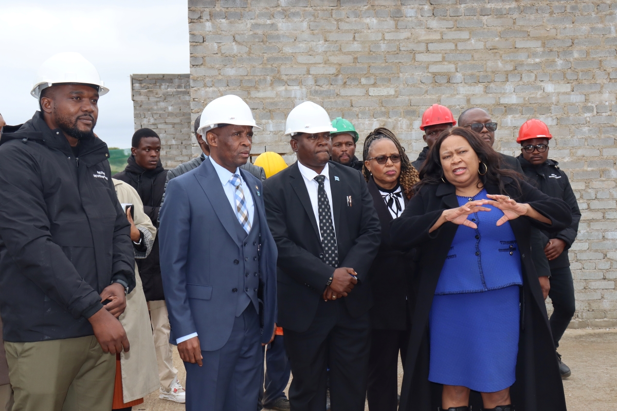 Hon. Prince Maele appreciating new developments at DDT College